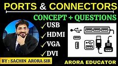 Computer Ports and Connectors on Front and Back side of CPU Uses and Functions | Ports Types |