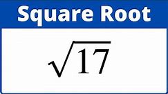 What is the Square Root of 17