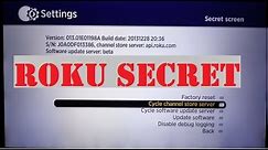Roku Tricks Hack: Secret Screen To Update Roku and Change Server Settings