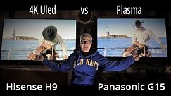 TV Battle 4K Hisense H9 Uled, qled, led Vs Plasma Hisense H9g review by Cash Wise!