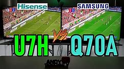 HISENSE U7H vs SAMSUNG Q70A: Smart TVs 4K con Quantum Dots y puertos HDMI 2.1