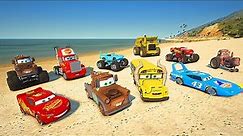 Challenge Crazy Cars McQueen and Friends Truck Mack Miss Fritter Tow Truck Mater The King COLOSSUS