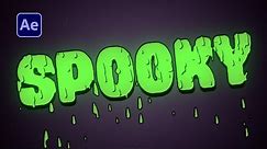 Create a Spooky Halloween Text Effect | After Effects Tutorial