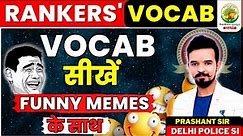 Class 01 | VOCAB With Funny Memes | For CGL, CHSL,CPO, MTS | Prashant Sir #vocab