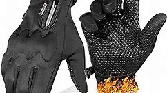 AXBXCX Cycling Winter Warm Gloves Windproof Touchscreen Full Finger Gloves