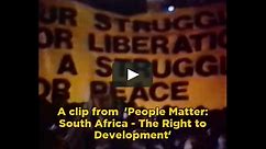People Matter: South Africa – The Right to Development