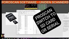 PROSCAN - UNIDEN SDS200E - SWITCH BETWEEN SERIAL OR SD CARD CONNECTION