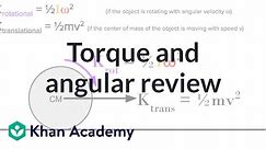 AP Physics 1 review of Torque and Angular momentum | Physics | Khan Academy