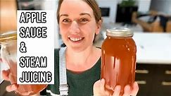 Making Applesauce & Steam Juicing for the First Time | Canning Cinnamon Applesauce | Easy Canning