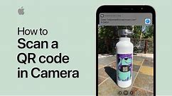 How to scan a QR code with Camera on iPhone, iPad, or iPod touch – Apple Support