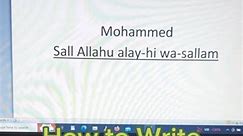 How to write Mohanmmad Sallalla-Hu-Alaihi-Wasallam in Arabic Symbol #arabiccalligraphy | Syed Jahir
