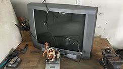Scrapping a CRT television for loads of free copper, aluminum, silver, and zero waste.