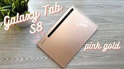 Samsung Galaxy Tab S8 Pink Gold Unboxing