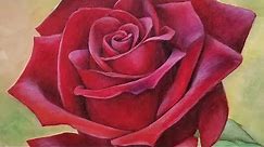 Red Rose Acrylic Painting LIVE Tutorial