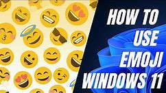 How to use the emoji menu on a Windows 11/10 PC! (secret keyboard shortcut)
