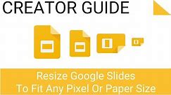 Resize Google Slides for Paper Size to Portrait or Landscape