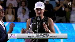 INTERVIEW: I. Swiatek; WTA Finals Champion Speech