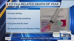 City reports 1st flu-related death of year