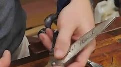 How to Sharpen Scissors #scissors #scissorsharpening #sharpening #wetstone | Wood By Wright