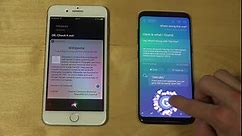 iPhone 7 Plus Siri Meets Samsung Galaxy S8 Bixby Voice Assistant