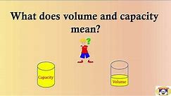 Volume and Capacity | Introduction | What is the Difference? | Educational Video For Kids