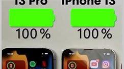 iPhone 13 vs. 13 Pro Battery Test 🔋 Follow for more 🤙🏼 #apple #iphone #iphone13 #iphone13pro #tech