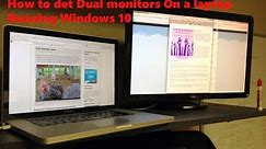 How To Setup Dual Monitors On a Laptop(Windows 10)
