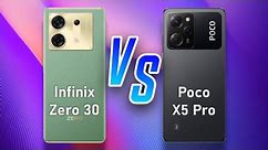 Infinix Zero 30 ⚡ vs ⚡ Poco X5 Pro Full Comparison