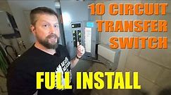 Installing A 10 Circuit Transfer Switch: Reliance Controls Model Number 310CRK