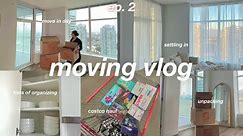 MOVING VLOG: move in day, unpack & organize w me, costco haul, apartment updates ~living alone~ 📦☁️