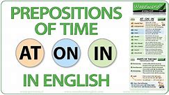 AT ON IN - Prepositions of Time in English