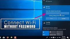 Windows 10 : Connect Wi-Fi without password | NETVN