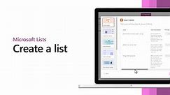 Create a list from the Lists app