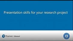 Pearson & AccessEd: Presentation skills for your research project