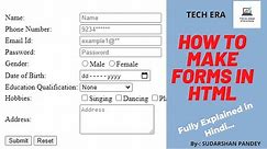 Learn How To Make Registration Form In HTML