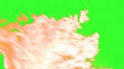 Sharp Flashes of Bright Fire on Chromakey. Fiery bright flashes of a burning spray on a green background. 6 options. Shooting at a rate of 120fps