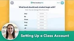 Setting Up a Class Account | Khan Academy Kids Teacher Tools