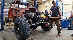This Custom Frame Is Never Going To Bend On The Rat Rod Tow Truck!