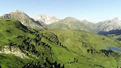 High mountain drone Arlberg region