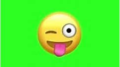 Animated Tongue Out Face Emoji. Seamless Loopable. 4K Cartoon Emoji,...