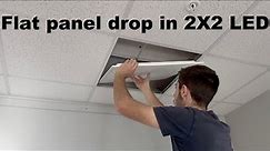 Drop ceiling lighting install 2X2 LED flat panels