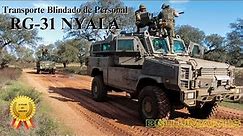 Montamos en un El RG-31 Nyala del Ejército Español, transporte blindado de personal (APC)