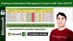 Employee Attendance Management System | Automated Employee Timesheet in Excel
