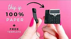 DIY Miniature PHONE for Barbie | How to make a phone for BARBIE DOLLS & DOLLHOUSE | Paper Miniatures