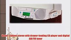 GE 75290 Spacemaker CD/FM/AM Player with Built-in Subwoofer (White)