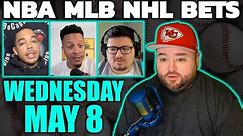 Live Bets With Kyle Kirms NBA MLB NHL Picks Wednesday May 8