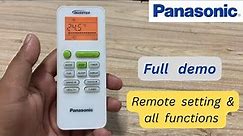 Panasonic inverter ac remote settings & all functions || Panasonic dc inverter ac remote full review