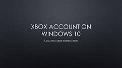 How to access your XBOX Account on Windows 10