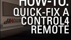 How To Reboot Control 4 Remote