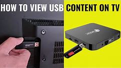 How to connect a USB pen drive to TV to view photos, videos, music and files.